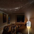 Lâmpada de projeção de estrelas 2-em-1 da esen-cia, luz ambiente para dormir e decorar quartos com céu estrelado.