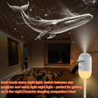 Lâmpada de projeção de estrelas 2-em-1 da esen-cia, luz noturna ambiente com céu estrelado para quarto e decoração.