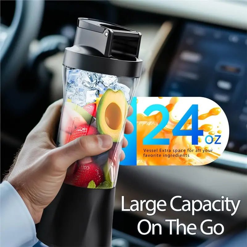 Liquidificador portátil esen-cia B89B, compacto e recarregável USB, ideal para smoothies e frutas em casa, escritório ou viagem.