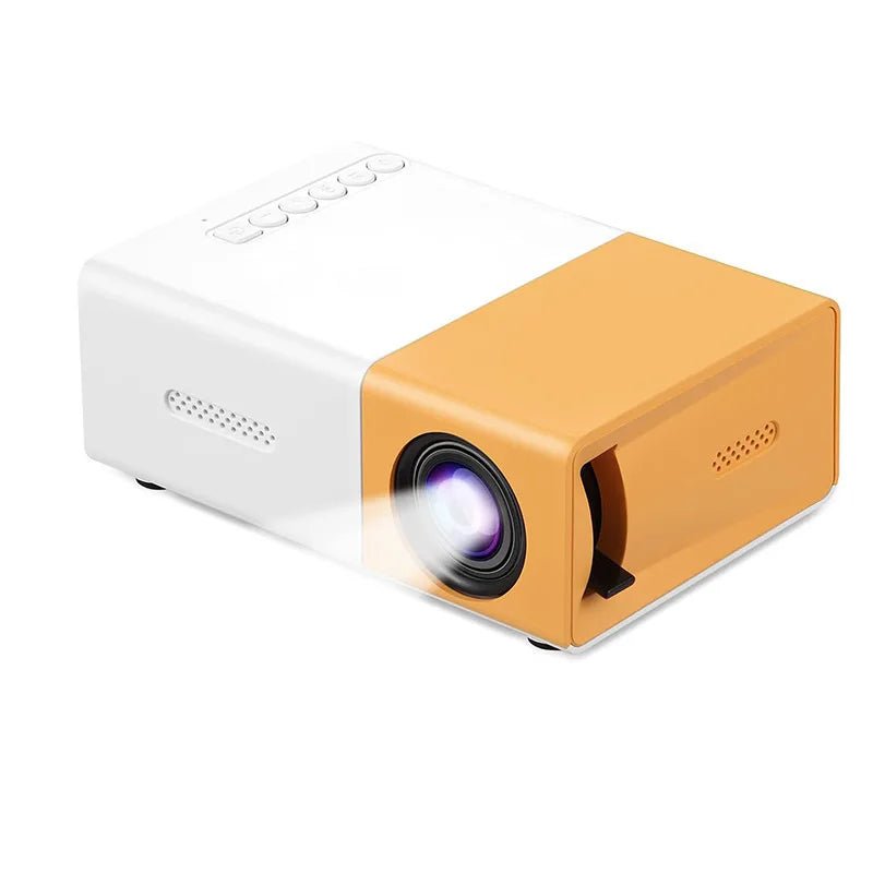 Mini projetor esen-cia portátil para filmes, compatível com HDMI, USB e AV, ideal para uso ao ar livre ou em casa.
