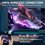 Projetor portátil Esen-cia P30 PRO, mini projetor inteligente com WiFi6, Bluetooth 5.0, suporte 4K e vídeo 720p para home theater.