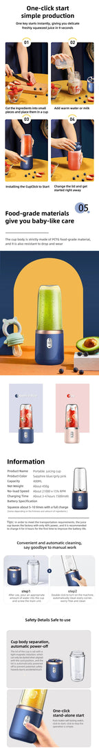 Portable Electric Blender Bottle – 6 Blades, Smoothie & Juice Cup - portable electric blender bottle 10