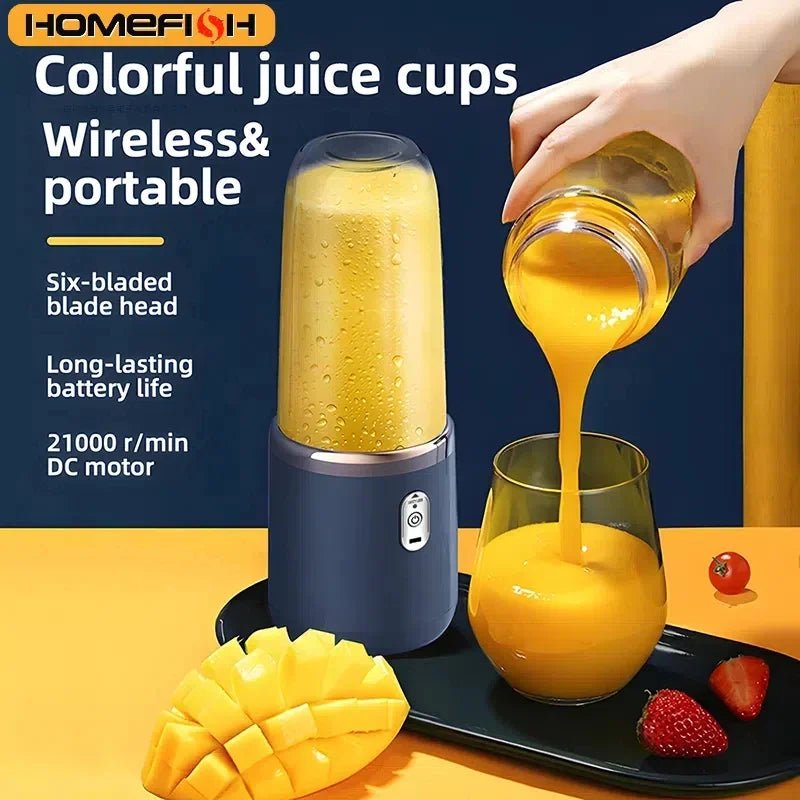 Portable Electric Blender Bottle – 6 Blades, Smoothie & Juice Cup - portable electric blender bottle 1