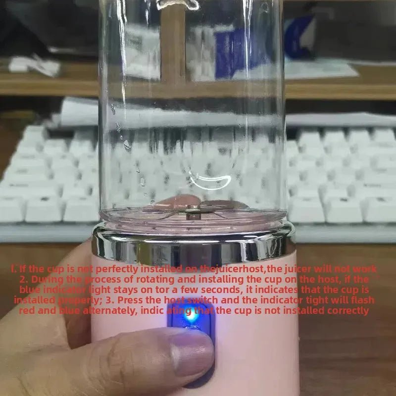 Portable Electric Blender Bottle – 6 Blades, Smoothie & Juice Cup - portable electric blender bottle 6