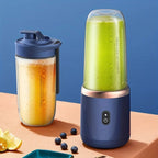 Copo de liquidificador portátil esen-cia com lâminas elétricas de 6 pontas, ideal para sucos, smoothies e triturar gelo.
