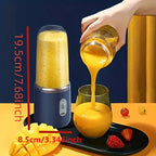 Copo de blender portátil elétrico esen-cia com 6 lâminas, para sucos, smoothies e triturar gelo, em uso com ingredientes variados