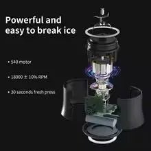 Limpador portátil esen-cia com copo de 20oz, recarregável USB-C, sem fio, autolimpante, ideal para smoothies, academia e escritório.