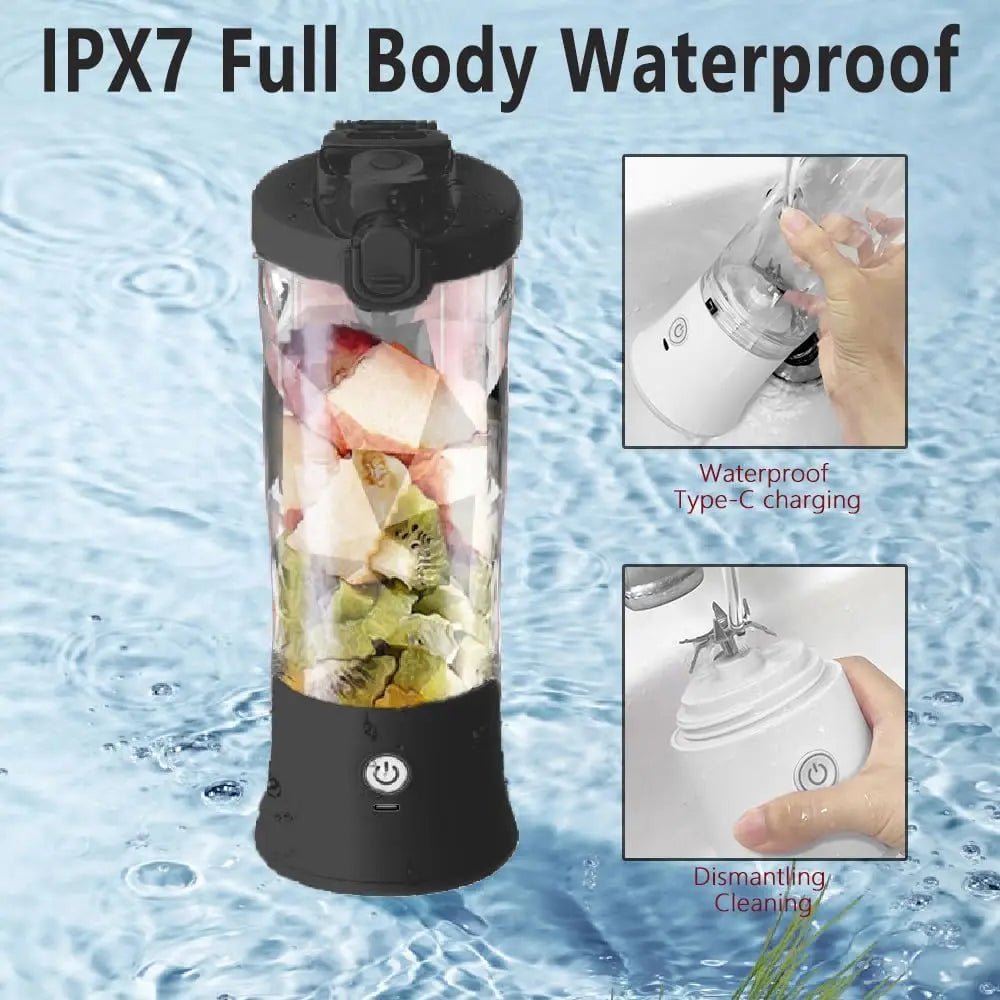 Liquidificador portátil esen-cia com copo de 20oz, recarregável USB-C, autolimpante, sem fio para smoothies e uso no escritório.