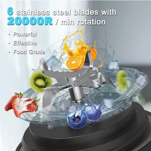 Liquidificador portátil Esen-cia com copo de 20oz, recarregável USB-C, auto-limpeza e sem fio para smoothies e uso no escritório.