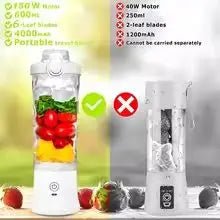 Liquidificador portátil esen-cia com copo de 20oz, recarregável USB-C, autolimpante e sem fio para smoothies e uso no escritório.