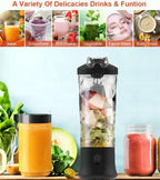 Liquidificador portátil esen-cia com copo de 20oz, recarregável USB-C, autolimpante e sem fio para smoothies e uso no escritório.