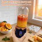 Liquidificador elétrico portátil Esen-cia com 6 lâminas para sucos, smoothies, gelo e alimentos, ideal para bebidas frescas.
