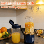 Liquidificador portátil elétrico esen-cia com 6 lâminas, ideal para sucos, smoothies e gelo, com design compacto e prático