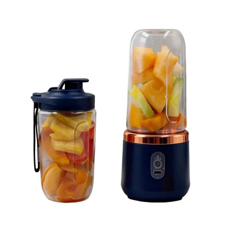 Liquidificador elétrico portátil esen-cia com 6 lâminas para sucos, smoothies, gelo e alimentos, fácil de usar e compacto.