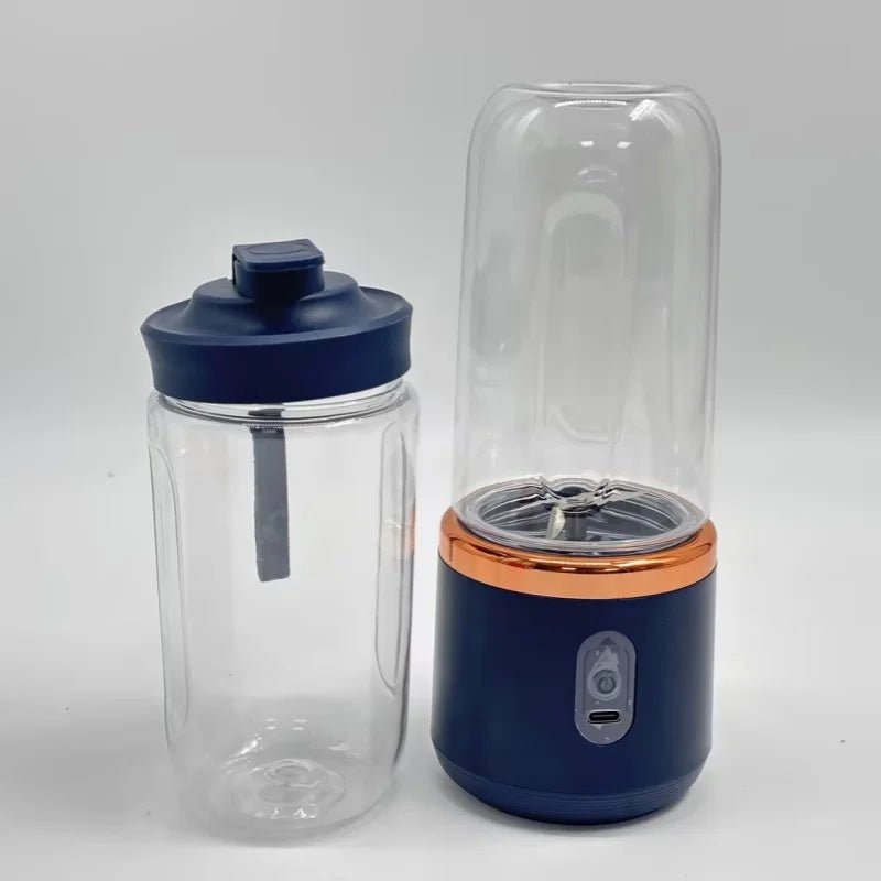 Liquidificador portátil elétrico Esen-cia com 6 lâminas para sucos, smoothies, gelo e alimentos, ideal para bebidas frescas.