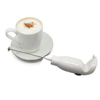 Liquidificador portátil elétrico esen-cia para leite, café e receitas, com plugue EU, ideal para cozinha e preparo de bebidas.