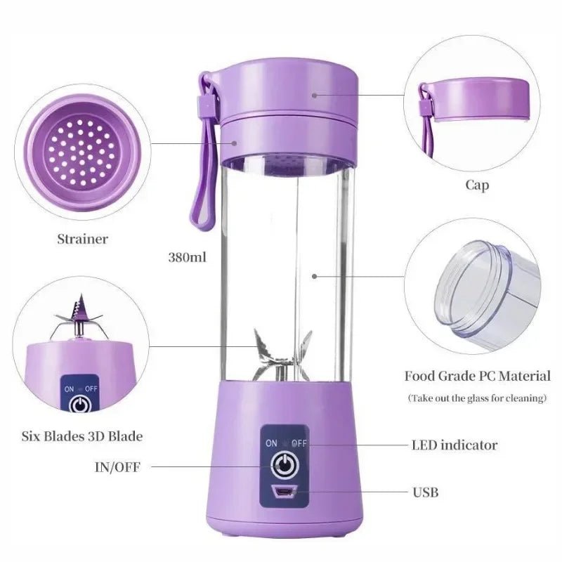 Liquidificador portátil elétrico esen-cia para smoothies e milkshakes, mini mixer recarregável para viagem, copo de fruta.