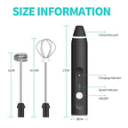 Batedor elétrico portátil esen-cia, misturador manual USB para café, cappuccino, ovos e cremes, com design compacto e prático