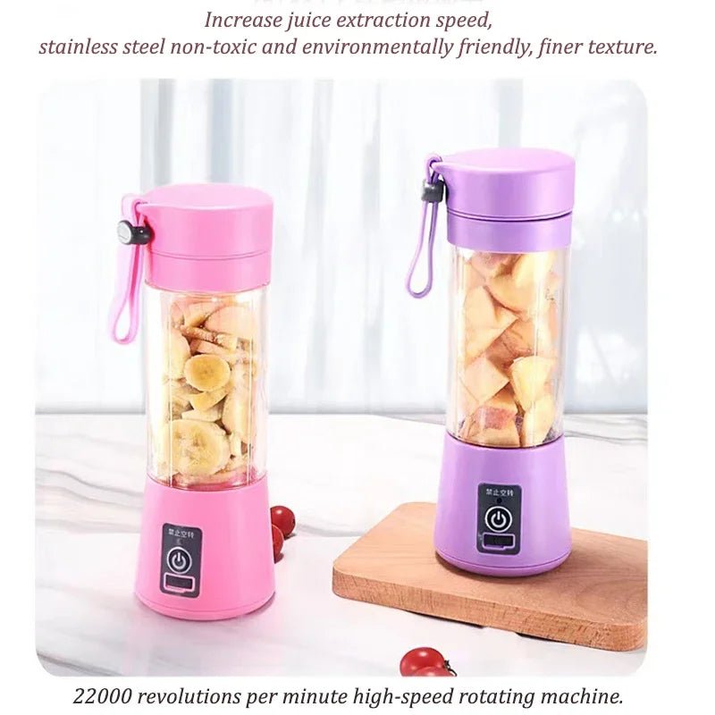 Copo de liquidificador portátil esen-cia com motor potente, lâminhas atualizadas e bateria de 4000mAh, ideal para sucos e alimentos para bebês