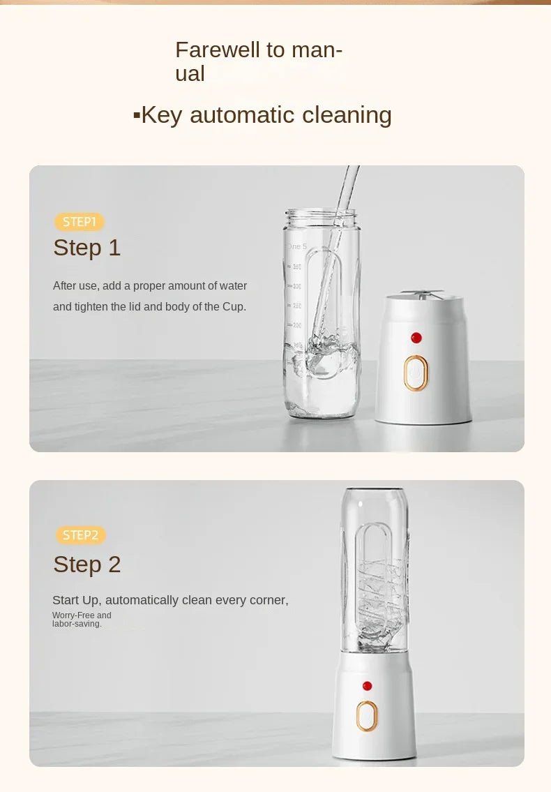 Liquidificador portátil esen-cia, misturador elétrico sem fio para sucos de frutas, com 10 lâminas para gelo e alimentos.