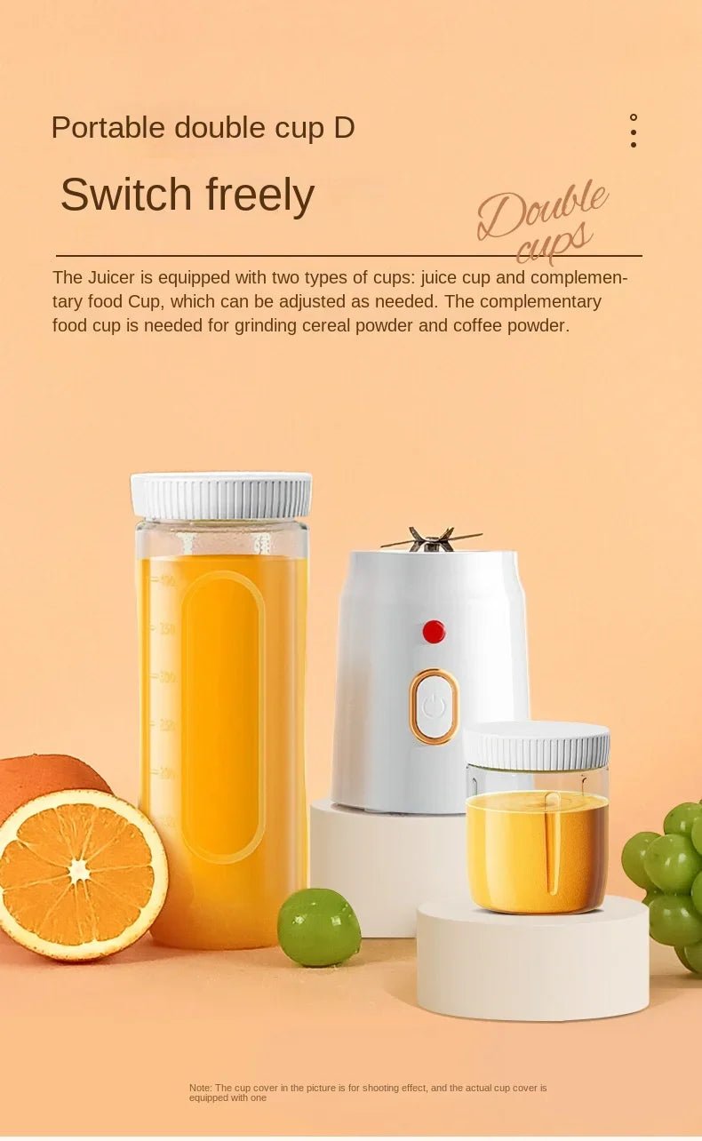Liquidificador portátil wireless Esen-cia para frutas, com 10 lâminas, para suco de laranja, gelo e alimentos.