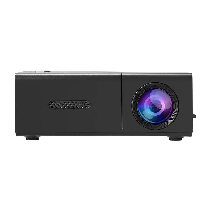 Projetor portátil esen-cia com suporte 1080P, conexão USB, controle remoto, compatível com smartphones, tablets e laptops.