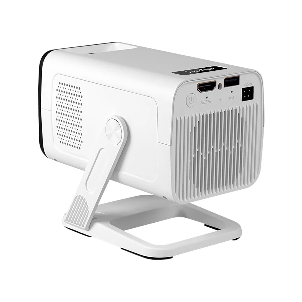 Projetor portátil esen-cia PROGAGA PG310 com suporte 4K, Android, Bluetooth 5.4, tela de vídeo para casa e ao ar livre.