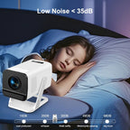 Projetor portátil Esen-cia PROGAGA PG310 com resolução 4K, Android, Bluetooth e tela de cinema ao ar livre e em casa