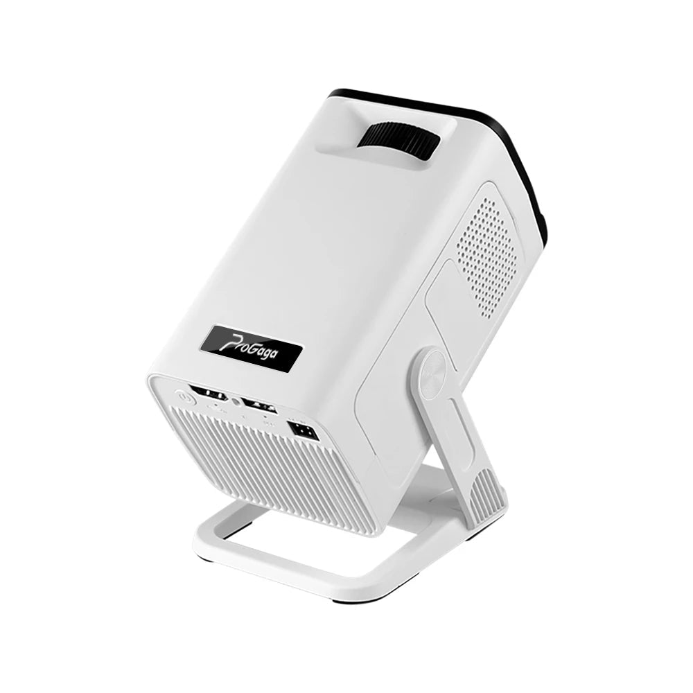 Projetor portátil Esen-cia PROGAGA PG310 com suporte 4K, Android, Bluetooth 5.4 e tela de vídeo inteligente para casa e ao ar livre.