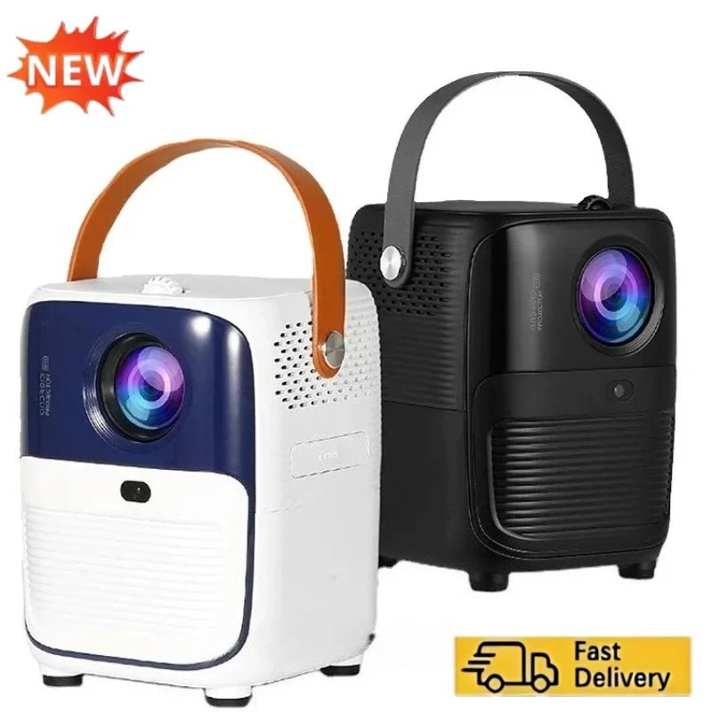 Projetor portátil Esen-cia T11 1080P com 1200 ANSI Lumens, tela grande, conexão dual band Wi-Fi 2.4G e 5G, para entretenimento doméstico