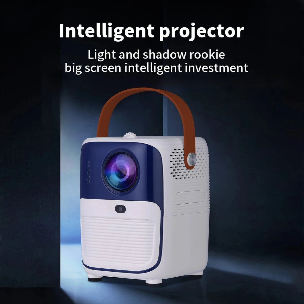 Projetor portátil T11 1080P da esen-cia com 1200 ANSI Lumens, conexão dual band 2.4G/5G, tela grande para cinema em casa