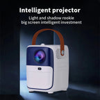Projetor portátil T11 1080P da esen-cia com 1200 ANSI Lumens, conexão dual band 2.4G/5G, tela grande para cinema em casa